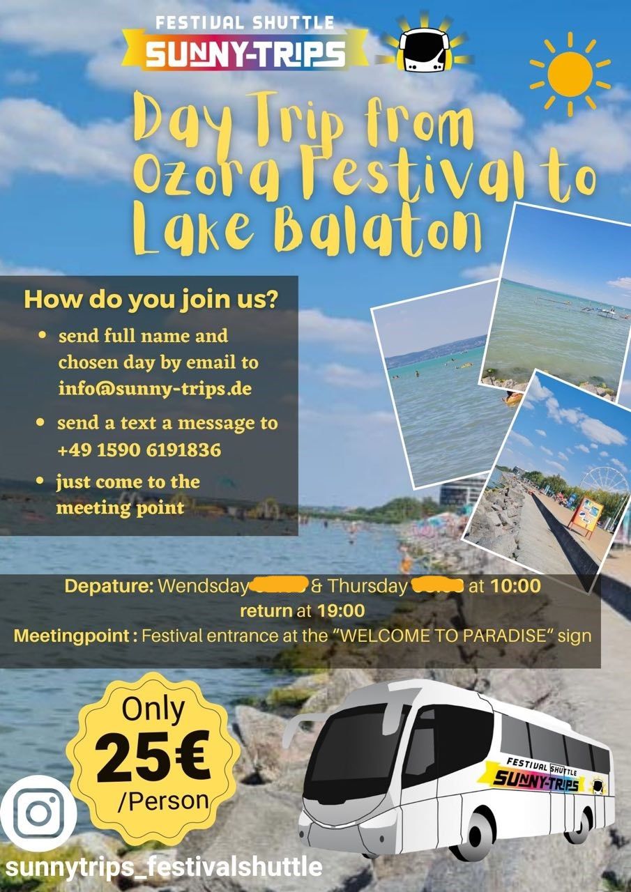 Tagesausflug vom Ozora Festival nach Siofok (Balatonsee)